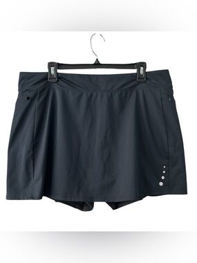 L.L.Bean Women’s XL Black Skort UPF 50+ Quick Dry Hiking Outdoor Shorts Stretch